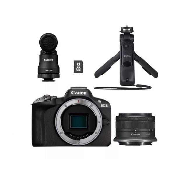 Canon EOS R50 Kit RF-S18-45mm F4.5-6.3 IS STM Creator Kit Garanzia Canon Italia Canon EOS R50 Kit RF-S18-45mm F4.5-6.3 IS STM Creator Kit Garanzia Canon Italia